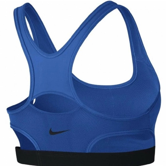 Nike Women's Vibrant Blue Sports Bra - Picture 3 of 6